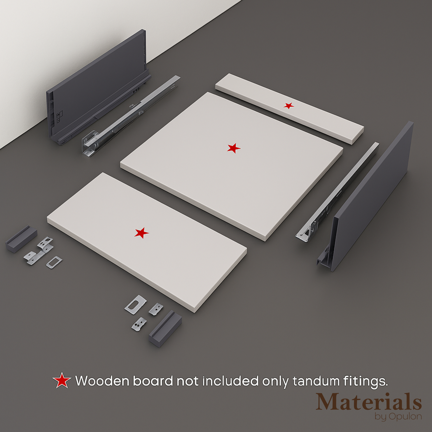 BVM - Soft Close Tandem Drawer Box – Grey, 40 kg Load Capacity