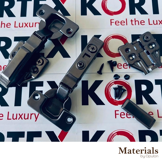 Kortex - Soft Close Auto Hinge – 3D, MS Black Finish, 235 Gms