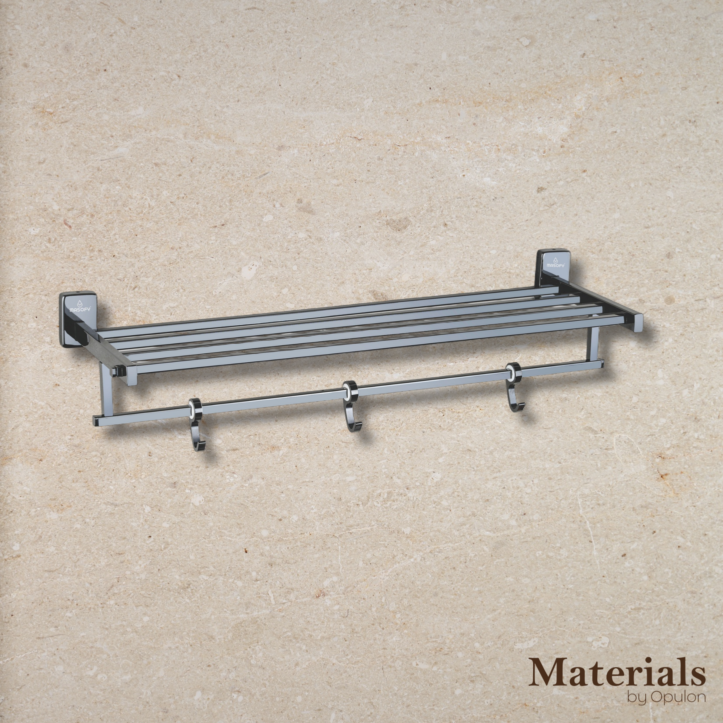 Masofy SS304 Wall Mounted Bathroom Towel Rack – Hippo Series (Premium, Rust-Proof & Heavy-Duty)